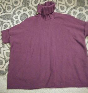 Plum purple short sleeved sweater